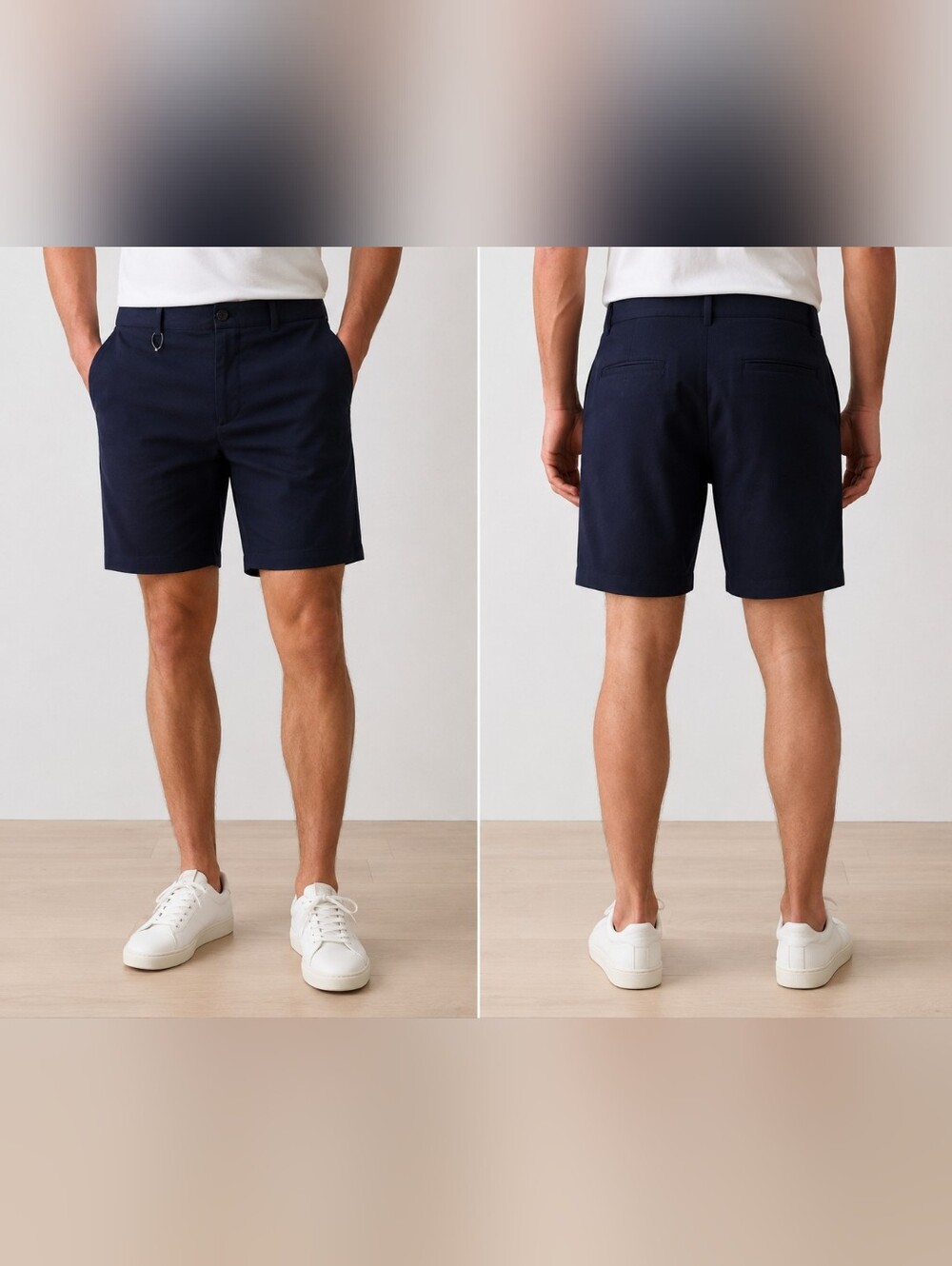 J.Crew Factory Men's Navy 7" Stretch Chino Shorts Size 38 NWT